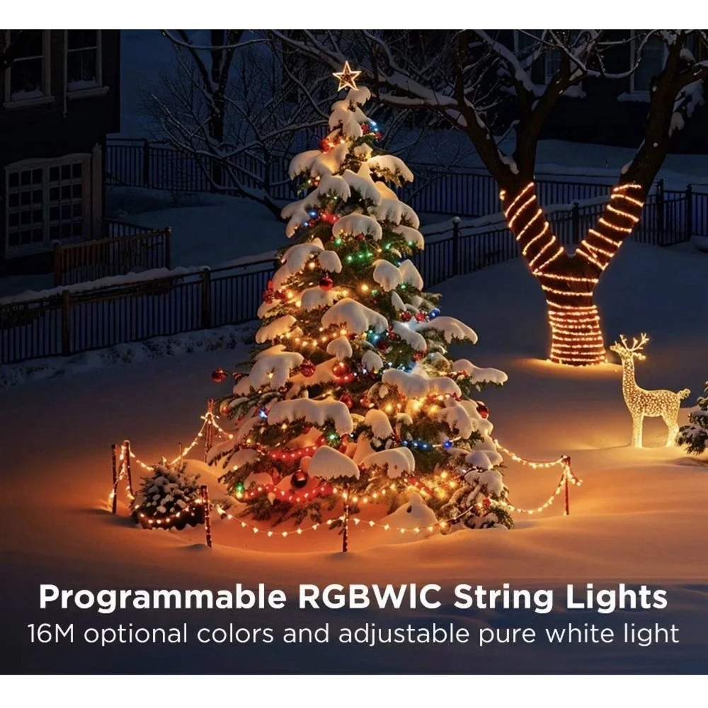 Govee 65.6ft Green Christmas Green String Lights 2S-‎ Multi Color- 200 LEDs NIB